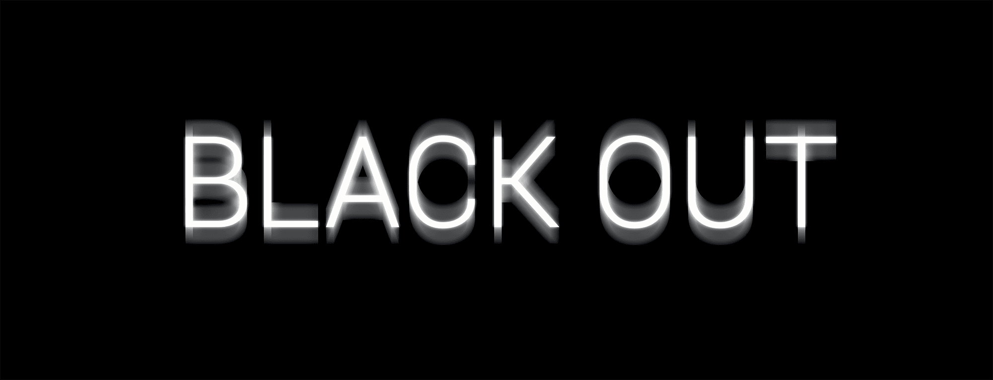 BLACK OUT skilt - mindre version til online - CD25 Skilt Halloween Tivoli Friheden
