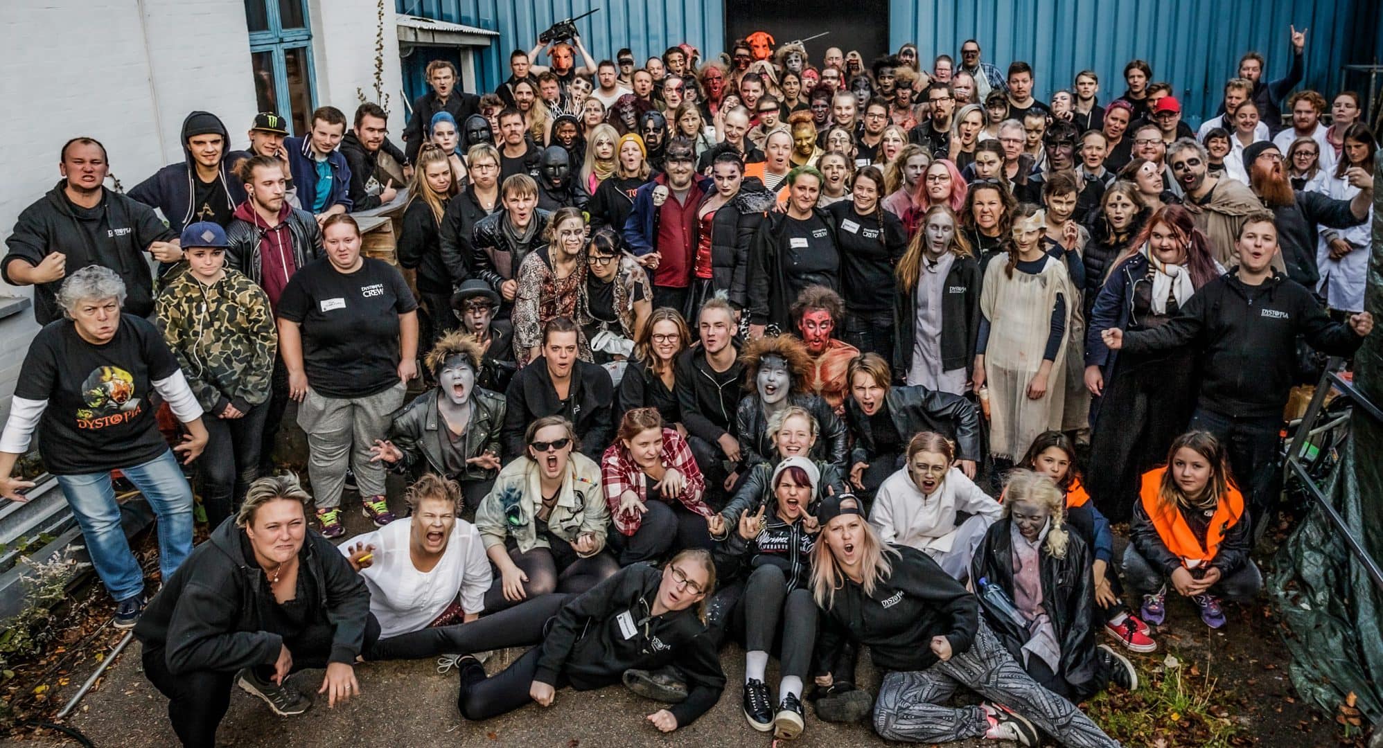 Frivillige ved DYSTOPIA Haunted House 2019 - INFERNO. Frivillige ved DYSTOPIA Haunted House 2019 - INFERNO.
